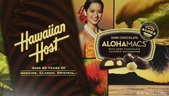 6 PACK HAWAIIAN HOST ALOHAMACS DARK CHOCOLATE COVERED MACADAMIA NUTS