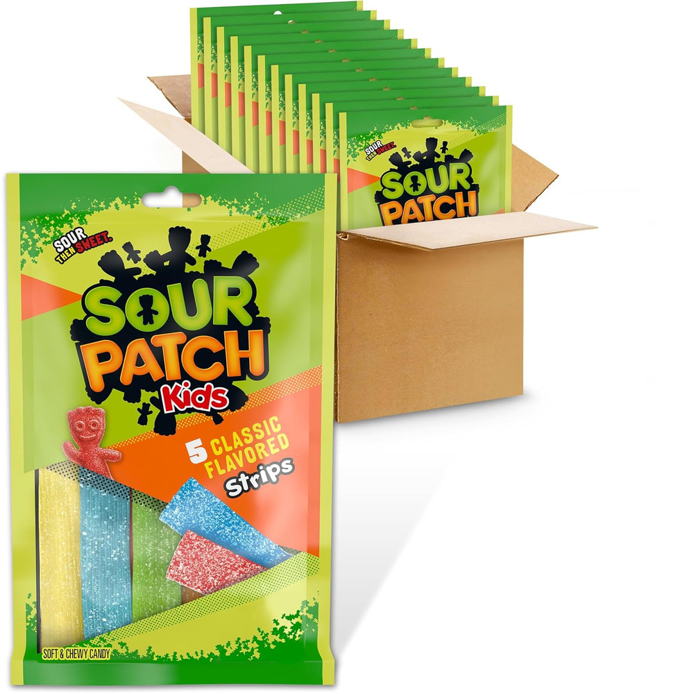Soft & Chewy Candy Strips, Bulk Candy, 12-3.5 Oz Bags