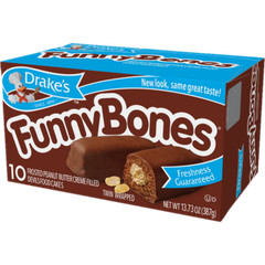 Drake’s Funny Bones, 4 Boxes, 40 Twin-Wrapped Peanut Butter Creme-Filled Cakes