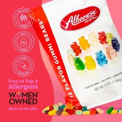 Candy, 12 Flavor Gummi Bears, 5 Pound Bag