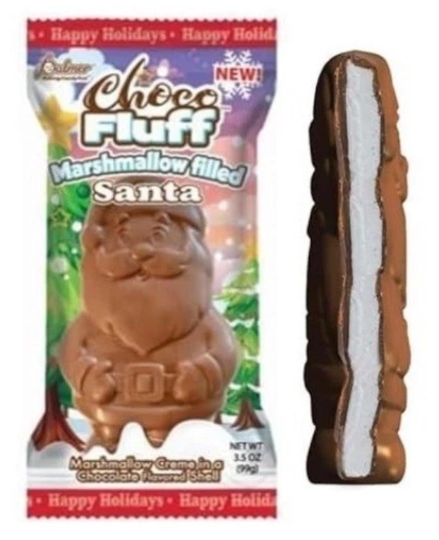 Christmas Palmer Choco Fluff Marshmallow Filled Santa 3.5oz-Brand New-SHIP 24 HR