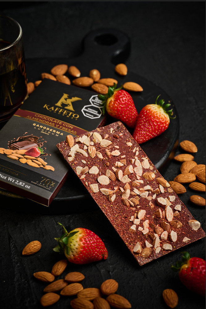 3 Pack Sugar-Free Strawberry Almond Dark Chocolate Bars