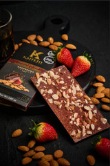 3 Pack Sugar-Free Strawberry Almond Dark Chocolate Bars
