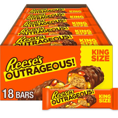 OUTRAGEOUS! King Size Peanut Butter, Caramel & Pieces Candy Bar 2.95 Oz
