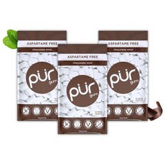 | Aspartame Chewing | 100% Xylitol | Natural Chocolate Mint Flavored , 55 Pie…