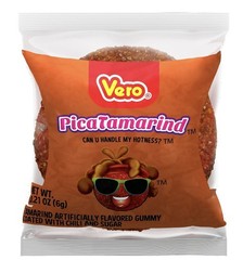 Vero Pica Tamarind Hard Gummy Mexican Candy Tamarindo 100pcs