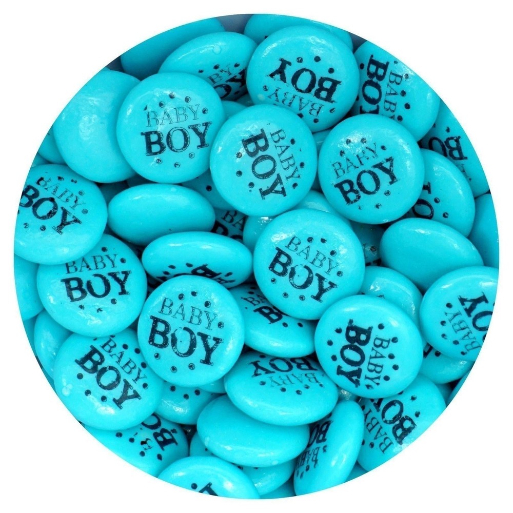Baby Boy Blue Candy Gum Buttons, 2 Pound Bag (Approx. 180 Pieces), Blue…