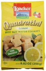 Loacker Quadratini Lemon Wafer Cookies 8.82 Oz All Natural Bite Size Snack