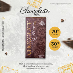 Trapiche 70g Venezuelan Dark Chocolate 70% BAR NEW ARRIVAL