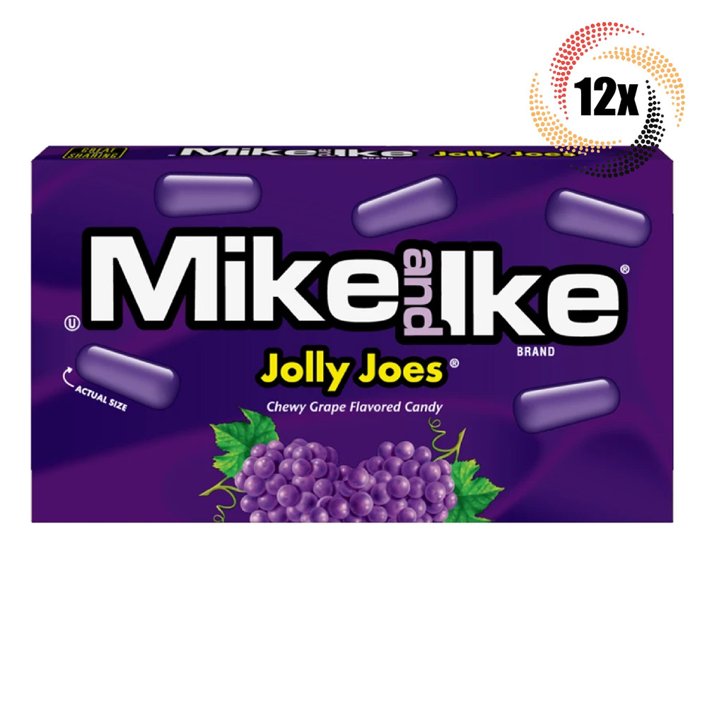 12x Packs | Mike & Ike Jolly Joes Assorted Chewy Flavored Candy | 4.25oz