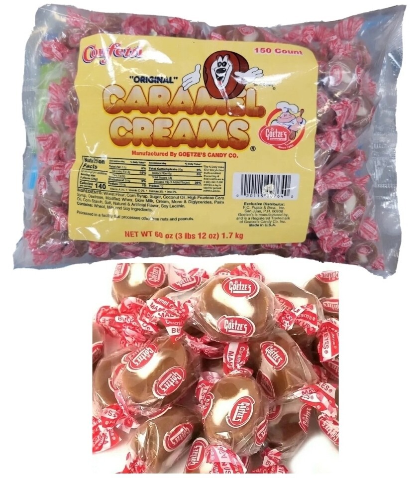 Goetze’s Confetti Original Filled Caramel Creams Candy 3 Pounds Pack