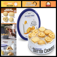 Sugar Free Butter Cookies – 36 Count Assorted Shortbread for Diabetics, 11oz