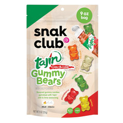 Tajin Gummy Bears, Assorted Fruit Candy Gummies with Chili and Lime Seasoning, M