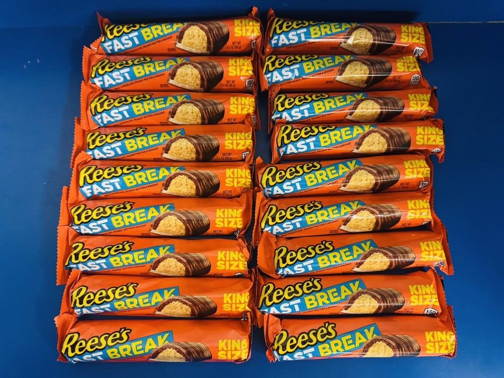 (18) Reese’s Fast Break Peanut Butter Nougat King Size Bars 3.5oz. BB: 12/26