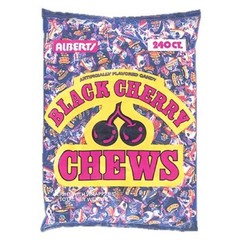 1x Albert’s Black Cherry Chews Candy Bulk Sweet Treats 240ct