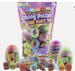 SPONGEBOB KRABBY PATTIES EASTER EGG HUNT 12 Candy Filled Easter Eggs NEW FRESHIP