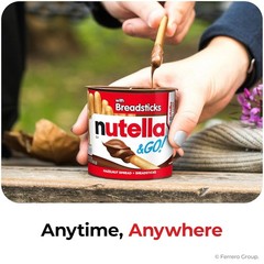 Nutella & GO! Bulk 24 Pack, Hazelnut and Cocoa Spread with Breadsticks, Stocking