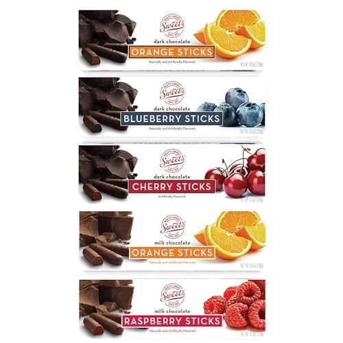 Chocolate Fruit Flavored Sticks Pack Of 5 Gluten Free Kosher Sweet Treats
