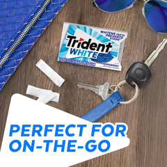 White Peppermint Sugar-Free Chewing Gum, 9 Packs of 16 Pieces (144 Total Pieces)