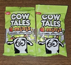 2x Goetze’s Cow Tales Minis CARAMEL APPLE FLAVOR 4oz Bags – Limited Edition
