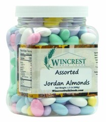 Assorted Pastel Jordan Almonds || 1.5 Lb Tub || Free Expedited Shipping!