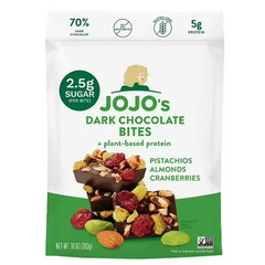 JOJOs Dark Chocolate Bites Pistachios Almonds Cranberries 5g Protein 10 oz 283 g