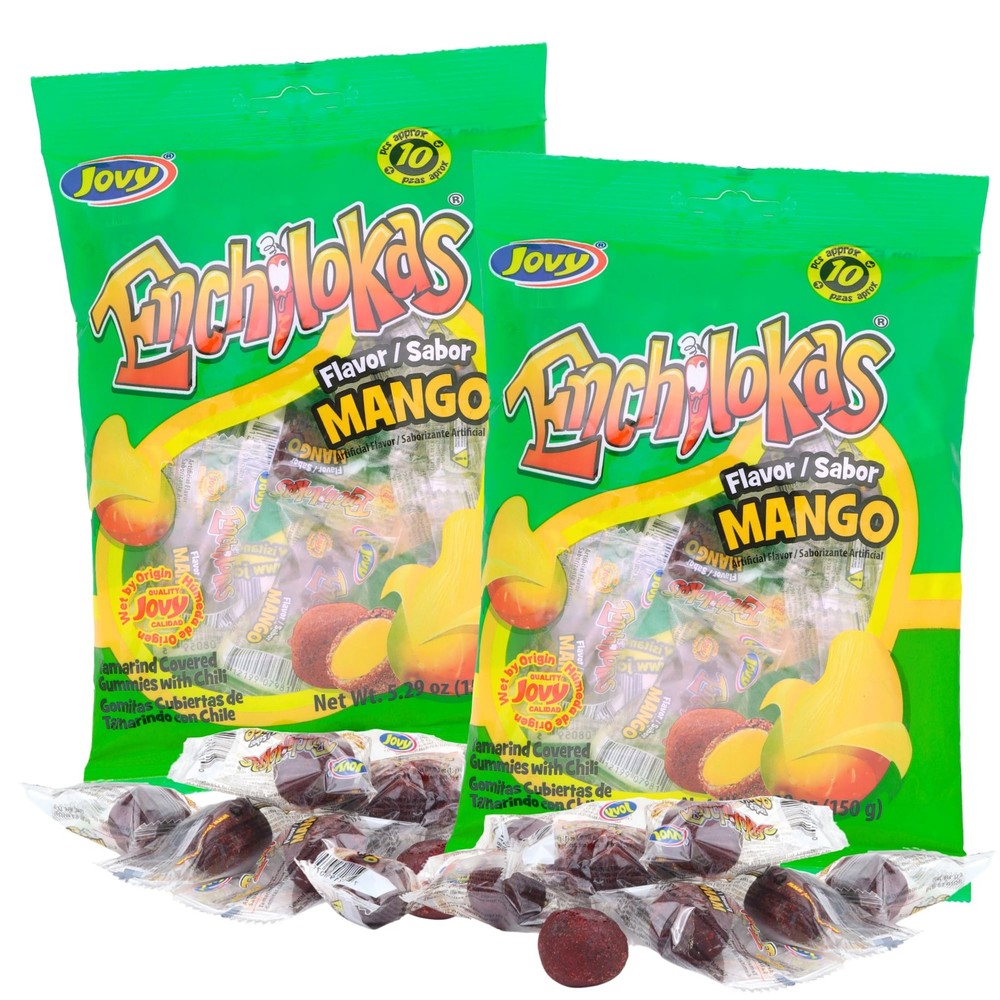 Spicy Mango Gummies With Tamarind Coating Authentic Mexican Candy 10.58Oz Pack