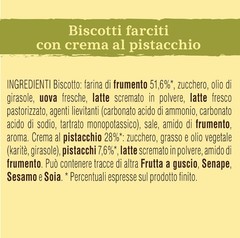 Indulge in 168g Pistachio Cream Filled Biscuits – Authentic Italian Delight