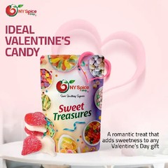 Red & White Sour Gummy Hearts – Premium Candies by NY Spice