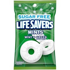 Life Savers Wint O Green Sugarfree Mints Candy Bag 2.75 Ounce Pack of 12