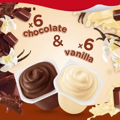 Snack Pack Chocolate and Vanilla Flavored Pudding Cups Family Pack 12 Count