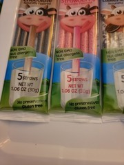 Milk Straws 4 Packs 5 Straws Each 1 Chocolate 1 Strawberry 2 Cookies & Cream