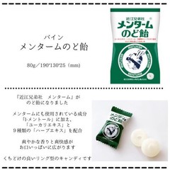 Pine OMI Brotherhood Menturm Cough Drops 80g × 10 packs