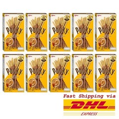 10 x Glico Pocky Nutty Almond Flavor Japanese Biscuit Stick New Fomula 43.5g