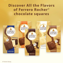 Premium Caramel Hazelnut Chocolate Squares, Individually Wrapped Chocolates, Gre