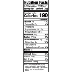 Nature Valley Whole Grain Chocolate Peanut Butter Biscuit Sandwiches 5 Pack