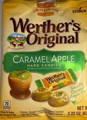 Limited Edition Werther’s Original CARAMEL APPLE Hard Candies 1- 2.22oz Bag-NEW