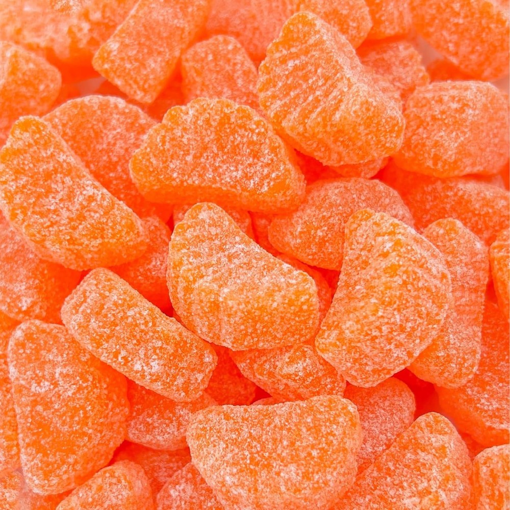 Orange Slices Jelly Candy – 2 lb Bag – Sugar-Dusted – Gelatin-Free