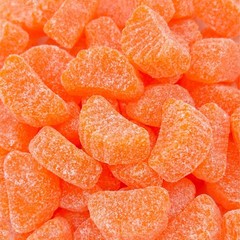 Orange Slices Jelly Candy – 2 lb Bag – Sugar-Dusted – Gelatin-Free