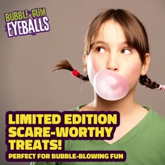 Colombina Scary Eyeballs Bubblegum, Halloween 40 Count (Pack of 1), Purple