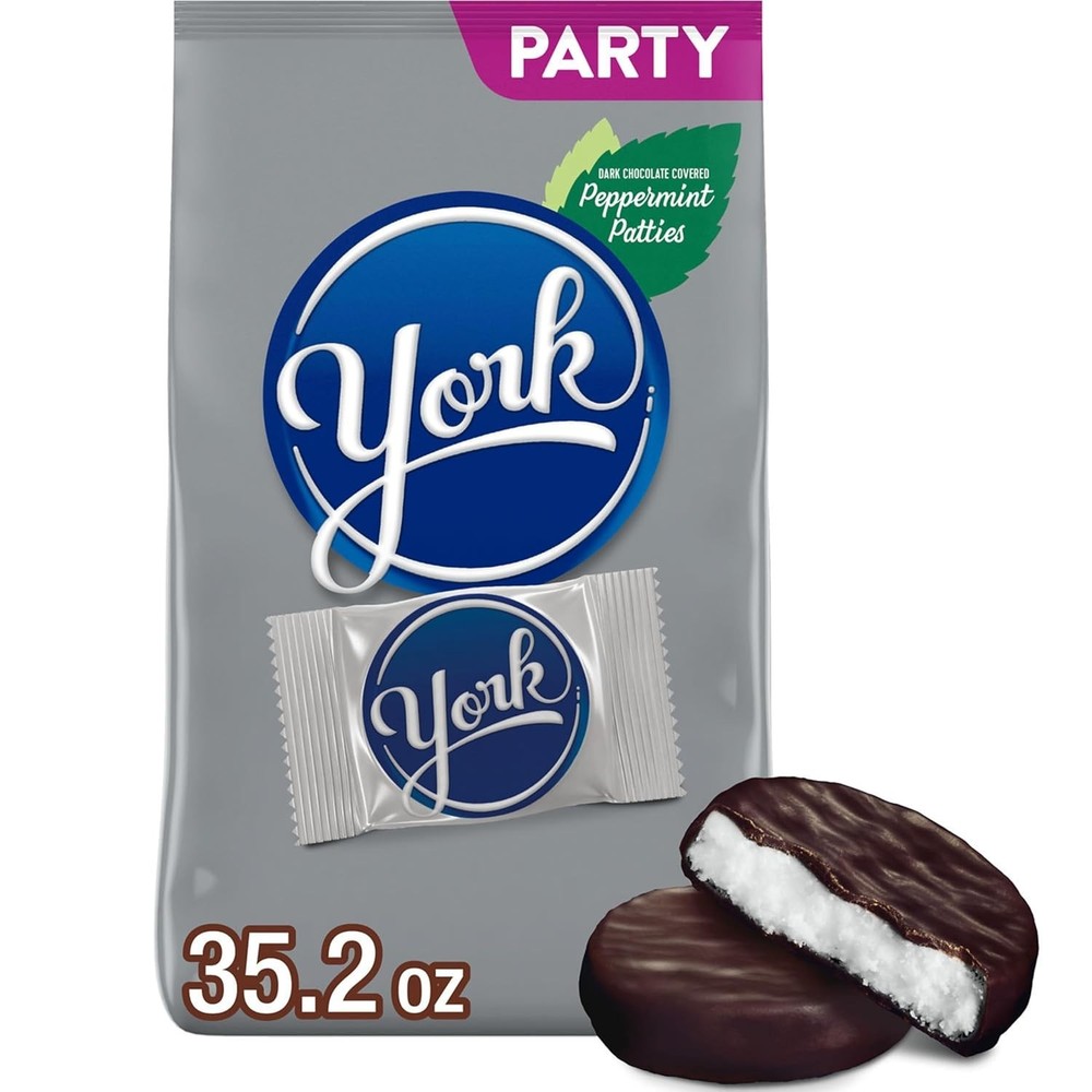 YORK Dark Chocolate Peppermint Patties, Candy Party Pack, 35.2 Oz