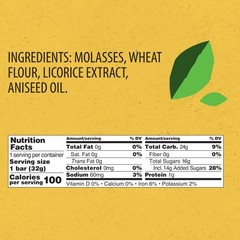 (Pack of 10) Panda Soft Licorice Bar with All Natural Ingredients Made 1.125 oz