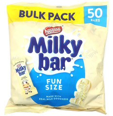 Nestle Milkybar Creamy White Chocolate 50 bars Fun Size Kids Sweet Treat 725g