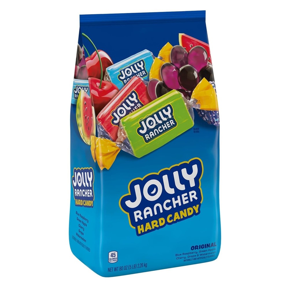 JOLLY RANCHER HARD CANDY Assorted Fruit Flavored Candies Bulk Bag 5-LB 360-PCS