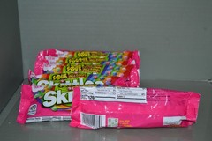 (9) Skittles Sour Wild Berry Chewy Candy, 3.3 oz Each Bag, Best By Date 11/26
