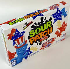 Sour Patch Kids Red White & Blue Soft & Chewy Candy 3.5 oz Theater Box