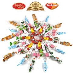 Russian Hard & Toffee Candy Mix KARAMELKA Popular Russian Sweets 3lb/1.36kg