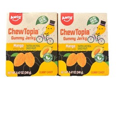 Amos Lot Of 2 ChewTopia Gummy Candy Jerky Mango Flavor 8.46 Oz Each Exp 7/15/26