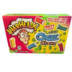 WARHEADS/Ooze Chewz Gummi Candy Chews/3.5 Ounce Box/(6) SIX Count Box/BB 09/2026