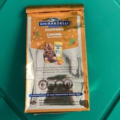 2 Pack Ghirardelli Milk Chocolate Caramel Snowmen Holiday Treat 4.1oz BB 05/2026
